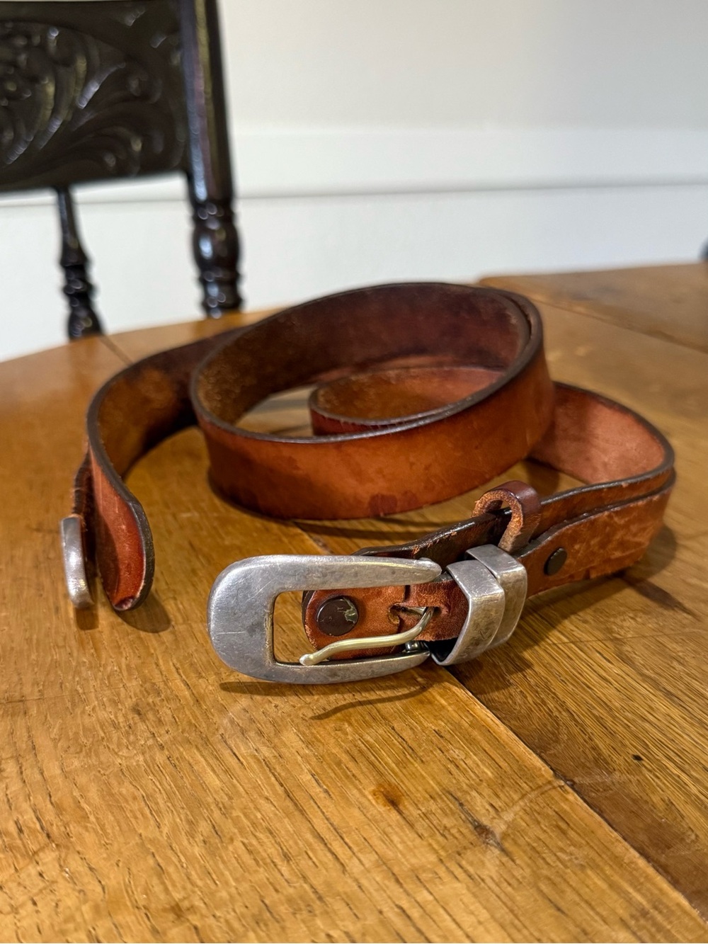 Vintage Tom Taylor Santa Fe Appears Sterling Silver Ranger Belt Size 40 ©86